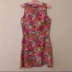 Vintage Floral Pink Sheath Dress